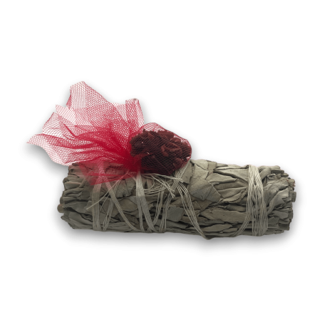 Atado de Salvia Blanca y Clavo Smudge Made in México - Atado de Hierba 10cm