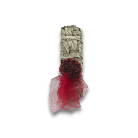 Atado de Salvia Blanca y Clavo Smudge Made in México - Atado de Hierba 10cm