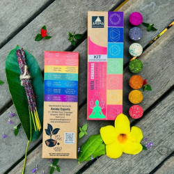 Seven Chakras Kit AROMA 7 Chakras - Incense Sticks and 7 Activated Defuming Bulbs Eco Artisanal