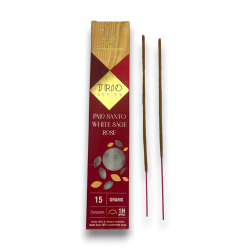 AROMA Trio Incensi Palo Santo, Salvia Bianca e Rosa - Serie Trio 1 confezione da 15gr.