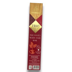 AROMA Trio Incensi Palo Santo, Salvia Bianca e Rosa - Serie Trio 1 confezione da 15gr.