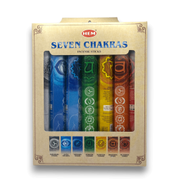 HEM 7 Chakras Seven Chakras Incense Set - 7 packets of 20 sticks