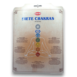 Conjunto de incenso HEM 7 Chakras Seven Chakras - 7 pacotes de 20 bastões