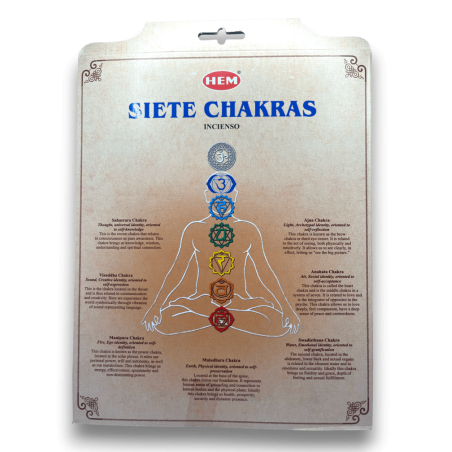 HEM 7 Chakras Seven Chakras Incense Set - 7 paket med 20 pinnar