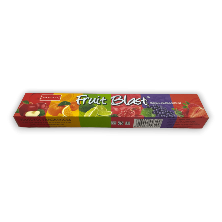 Nandita Fruit Blast Räucherstäbchen Räucherstäbchen Räucherstäbchen - Premium Masala Räucherstäbchen 1 Packung à 15gr.