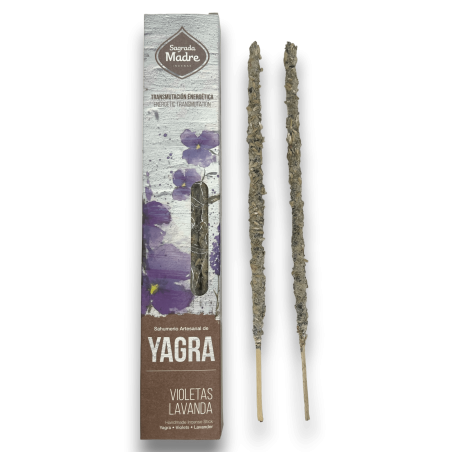 Incienso Yagra Violetas Lavanda Sagrada Madre Sahumerio Artesanal