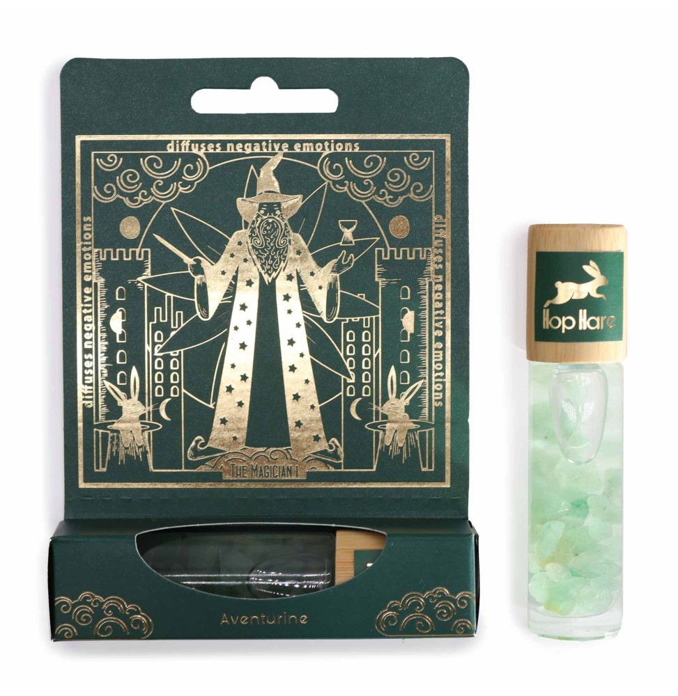 Roll On Hop Hare of Tarot The Magician Green Aventurine - Essential Oils