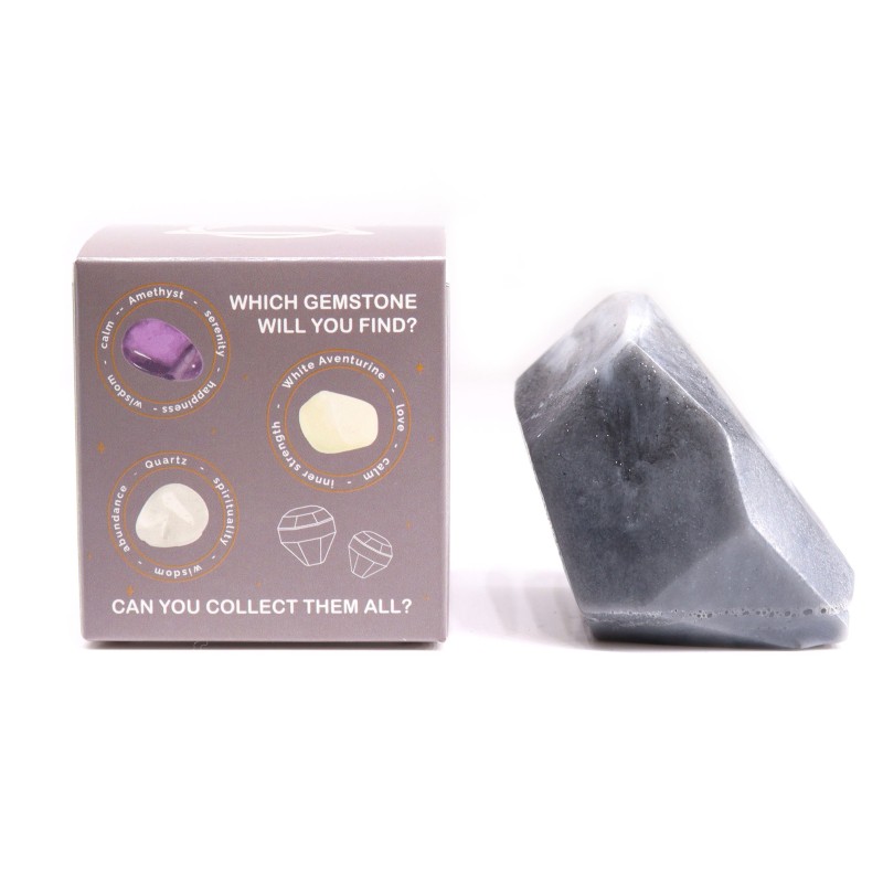 Elemental Glass Soap Air Element - Soap with Mineral on the Inside-SOAP WITH ELEMENTAL MINERAL INSIDE-HOSTENATURA