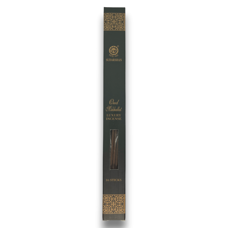 Encens Oud Mukhallat Sudarshan Luxury Incense - 16 barretes-INCENSOS SUDARSHAN-HOSTENATURA