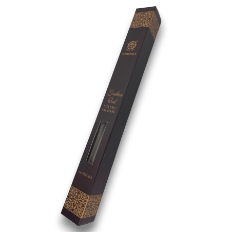 Incienso Leather Oud Sudarshan Luxury Incense - 16 barritas