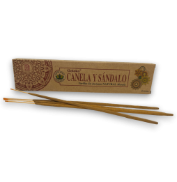 Ekologisk kanel och sandelträ rökelse GOLOKA kanel och sandelträ - Naturlig Masala rökelse - 1 låda med 15 gr
