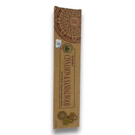 Tamaie organica cu scortisoara si lemn de santal GOLOKA Scortisoara si lemn de santal - Tamaie naturala Masala - 1 cutie de 15gr