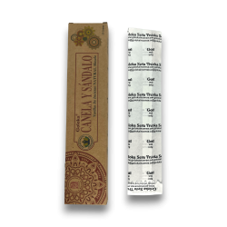 Cinnamon & Sandalwood Organic Incense GOLOKA Cinnamon & Sandalwood - Natural Masala Incense - 1 pack of 15gr