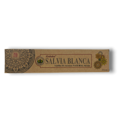 Incenso de Sálvia Branca Orgânica GOLOKA - Incenso Masala Natural - 1 caixa de 15gr