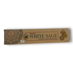 GOLOKA White Sage Incienso Orgánico de Salvia Branca - Incienso Masala Natural - 1 caixa de 15gr