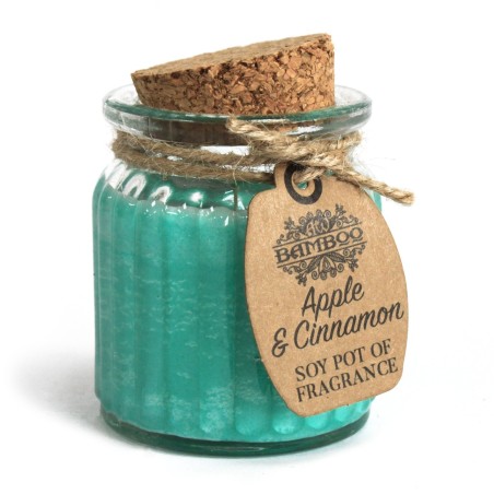 Vela de Cera de Soja Tarro - Manzana y Canela  - 1