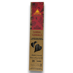 Bio Sandelholz Räucherstäbchen AROMA Natur Sandale - 20gr Box.