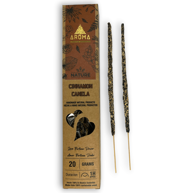 Organic Incense Cinnamon AROMA Nature Cinnamon - 20gr box.-Organic Incense Nature Aroma Fragrances-HOSTENATURA