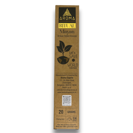 Incienso Ritual Maya AROMA Ritual Mayan - Cajita de 20 gramos con mensaje inspirador