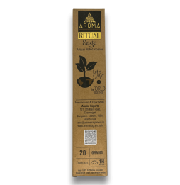 Incienso Ritual Salvia AROMA Ritual Sage - Cajita de 20 gramos con mensaje inspirador