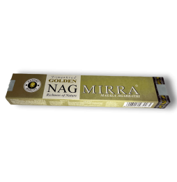 Incienso Mirra GOLDEN NAG Myrrh Vijayshree Fragance - 1 Cajetilla de 15gr.