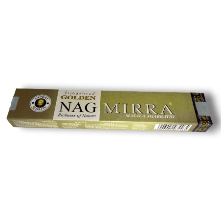 Encens Mirra GOLDEN NAG Myrrh Vijayshree Fragance - 1 Cajetilla de 15gr.