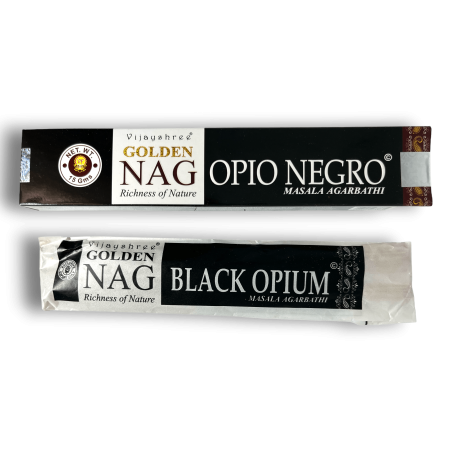 Incienso Opio Negro GOLDEN NAG Black Opium Vijayshree Fragance - 1 Cajetilla de 15gr.