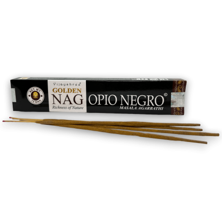 Incienso Opio Negro GOLDEN NAG Black Opium Vijayshree Fragance - 1 Cajetilla de 15gr.