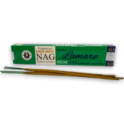 Lamare White Sage and Lavender Incense GOLDEN NAG Lamare White Sage & Lavander Vijayshree Fragrance - 1 Pack of 15gr.