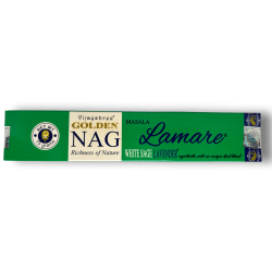 Lamare White Sage and Lavender Incense GOLDEN NAG Lamare White Sage & Lavander Vijayshree Fragrance - 1 Pack of 15gr.