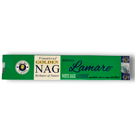 Lamare White Sage & Lavendel Rökelse GOLDEN NAG Lamare White Sage & Lavander Vijayshree Doft - 1 ask med 15gr.