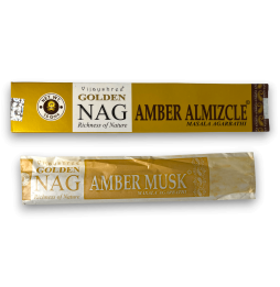 Amber Musk Rökelse GOLDEN NAG Amber Musk Vijayshree Doft - 1 ask med 15gr.