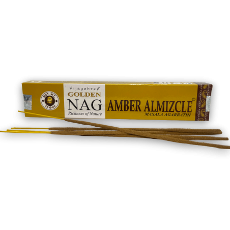Incenso al muschio ambrato GOLDEN NAG Fragranza Vijayshree al muschio ambrato - 1 scatola da 15gr.