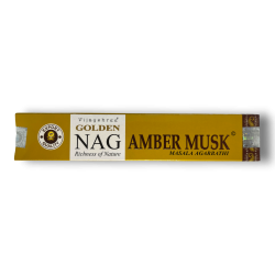 Amber Musk Incense GOLDEN NAG Amber Musk Vijayshree Fragrance - 1 Pack of 15gr.