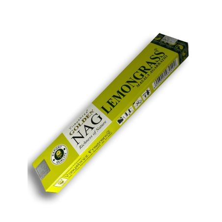 Incienso Lemongrass GOLDEN NAG Lemongrass Vijayshree Fragance - 1 Cajetilla de 15gr.
