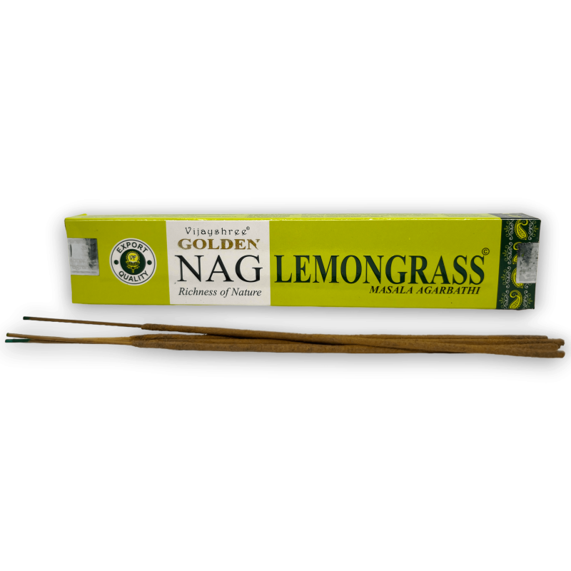 Incienso Lemongrass GOLDEN NAG Fragancia Lemongrass Vijayshree - 1 Caixa de 15gr.