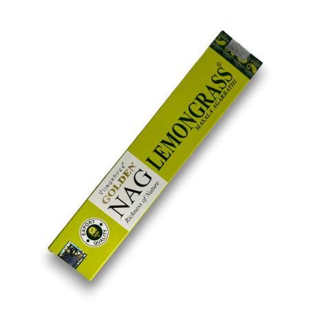 Lemongrass Incense GOLDEN NAG Lemongrass Vijayshree Fragrance - 1 Pack of 15gr.
