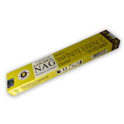 Chandan and Vanilla Infinite Essence Incense GOLDEN NAG Fragancia Infinite Essence Vijayshree - 1 Caixa de 15gr.