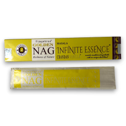 Chandan and Vanilla Infinite Essence Incense GOLDEN NAG Fragancia Infinite Essence Vijayshree - 1 Caixa de 15gr.