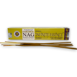 Chandan and Vanilla Infinite Essence Incense GOLDEN NAG Fragancia Infinite Essence Vijayshree - 1 Caixa de 15gr.