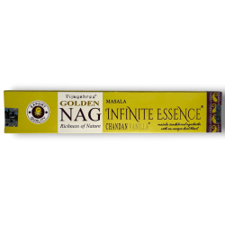 Chandan and Vanilla Infinite Essence Incense GOLDEN NAG Fragancia Infinite Essence Vijayshree - 1 Caixa de 15gr.