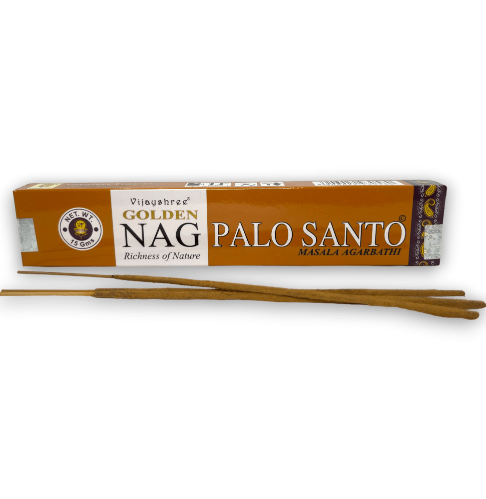 Incenso Palo Santo GOLDEN NAG Fragrância Palo Santo Vijayshree - 1 Caixa de 15gr.