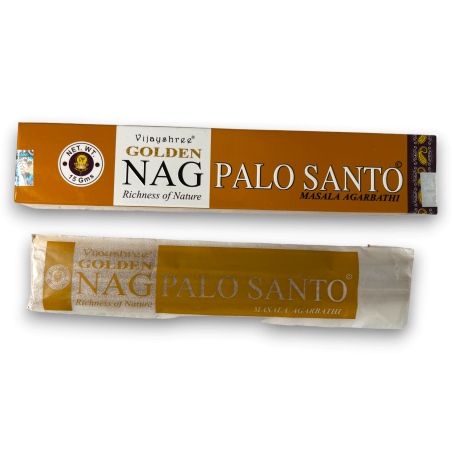 Incienso Palo Santo GOLDEN NAG Palo Santo Vijayshree Fragance - 1 Cajetilla de 15gr.