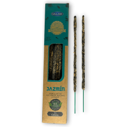 Encens au jasmin - ULLAS - Fait main - 25 g - Fabriqué en Inde - 100 % naturel - Encens biologique ULLAS