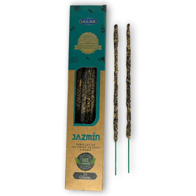 Jasmine Ullas Incense - ULLAS - Handmade - 25gr - Made in India - 100% Natural - ULLAS Organic Incense-ORGANIC INCENSE ULLAS-HOSTENATURA