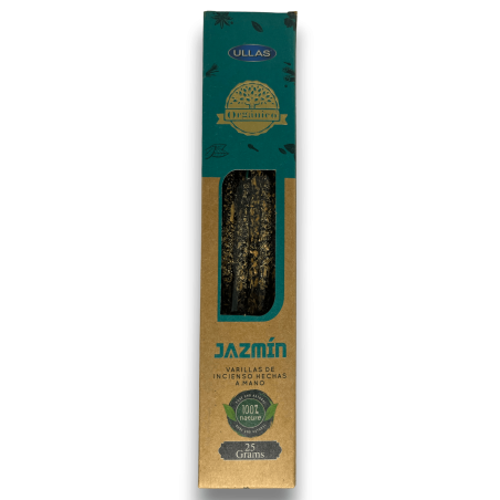 Incienso Ullas de Jazmin - ULLAS - Hecho a mano - 25gr - Hecho en India - 100% Natural - ULLAS Incienso Orgánico