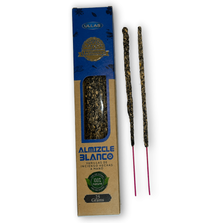 بخور المسك الأبيض من Ullas - المسك الأبيض - صناعة يدوية - 25 جرام - صنع في الهند - طبيعي 100% - بخور ULLAS العضوي
