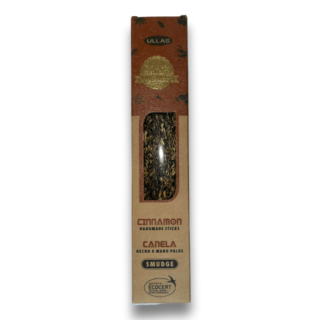 Ullas Cinnamon Incense - Cinnamon - Handmade - 25gr - Made in India - 100% Natural - ULLAS Organic Cense