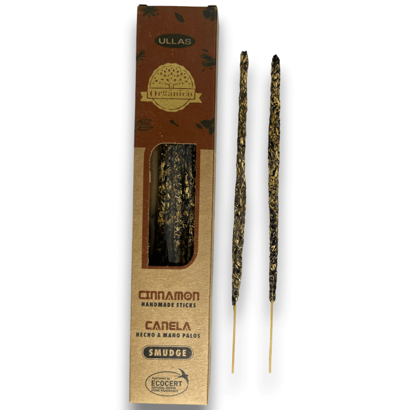 Encens Ulles de Canyella - Cinnamon - Fet a mà - 25gr - Fet a Índia - 100% Natural - ULLAS Encens Orgànic-ENCENS ORGÀNIC ULLAS-HOSTENATURA