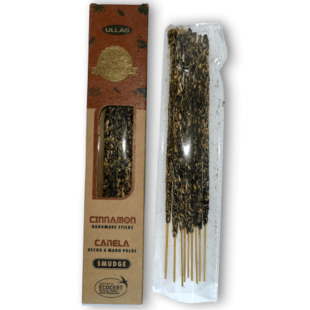 Ullas Cinnamon Incense - Cinnamon - Handmade - 25gr - Made in India - 100% Natural - ULLAS Organic Cense
